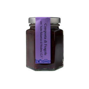 Jordgubbskompott i balsamvin. 120 g, le tamerici, jordgubbskompott